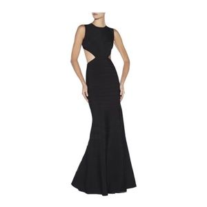 Herve Leger Cassandra Gown - Black Sz Small